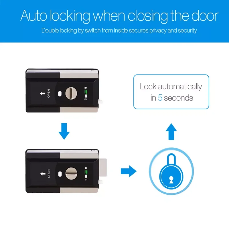 NEW RAYKUBE F6 TT Lock Bluetooth Fingerprint Deadbolt Smart Door Lock Electronic Auto Lock with Password/IC Card/Key/APP Unlock