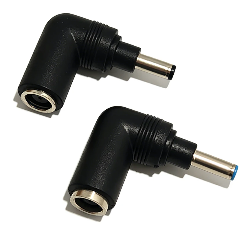 For HP Dell DC Power Jack 7.4*5.0mm Female to 4.5*3.0mm Male Adapter Plug with Pin Elbow Converter For Laptop Notebook