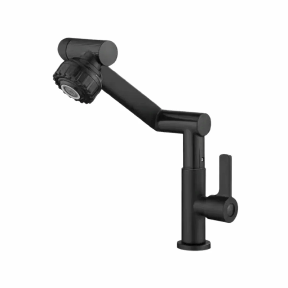 

360° Rotating Robotic Arm Faucet Hot and Cold Water Flexible 360°Rotating Bibcock Adjustable Water-Saving Dual Mode Faucet