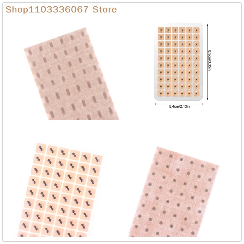 [HB]600Pcs/Bag Ear Care Ear Acupuncture Massage Therapy Needle Patch Seeds Sticker Auriculotherapy Vaccaria 1/2/3/4 Capsules