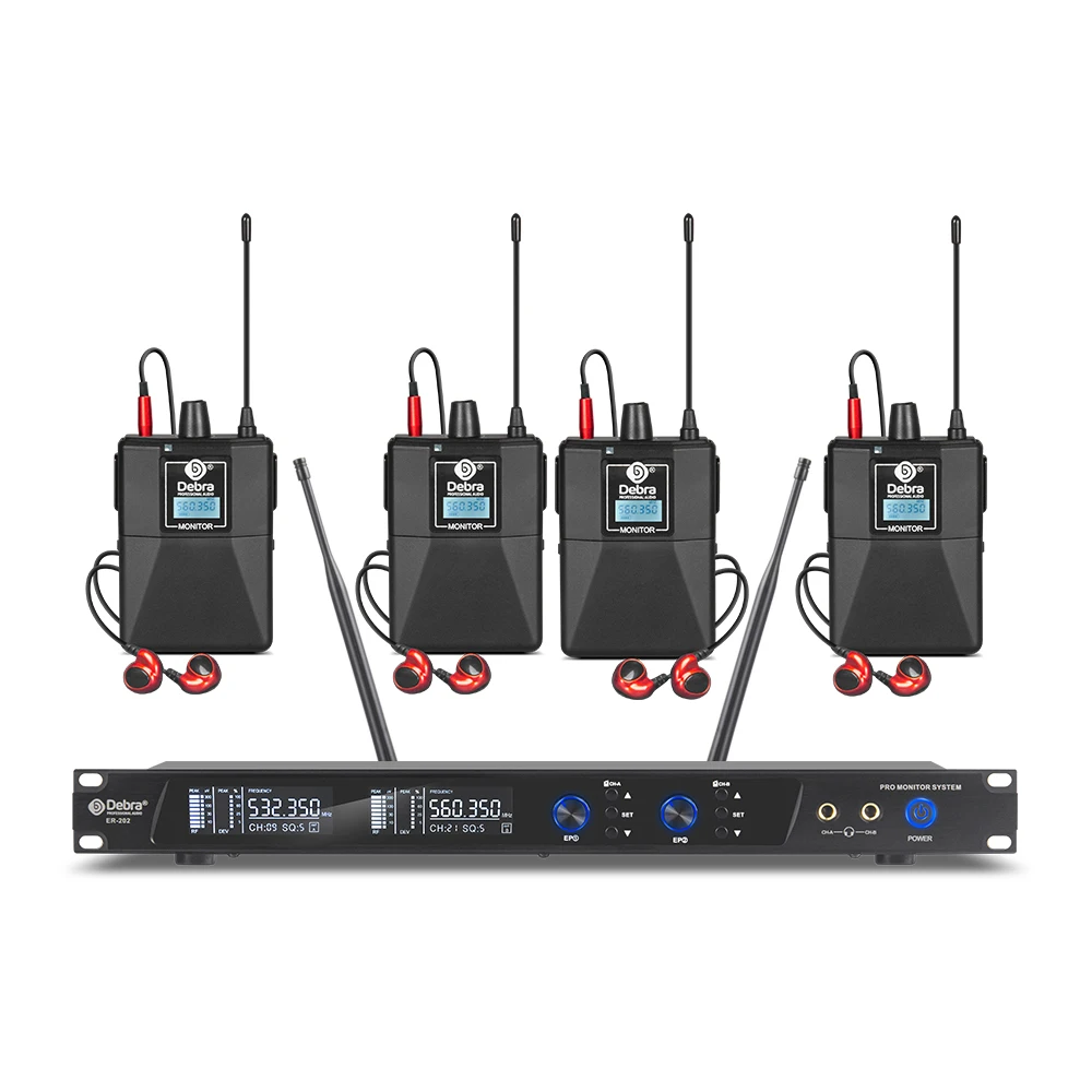 

Debra Audio ER-202 Professional Portable In-Ear Monitor Wireless System BT5.0 XLR Stage for Studio Recording and Singing