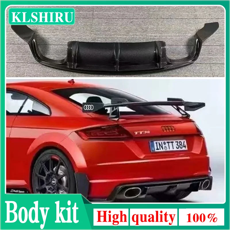 Carbon Fiber Rear Bumper Diffuser Lip Spoiler for Audi TT MK3 Standard 2015 2016 2017 2018 Rear Diffuser