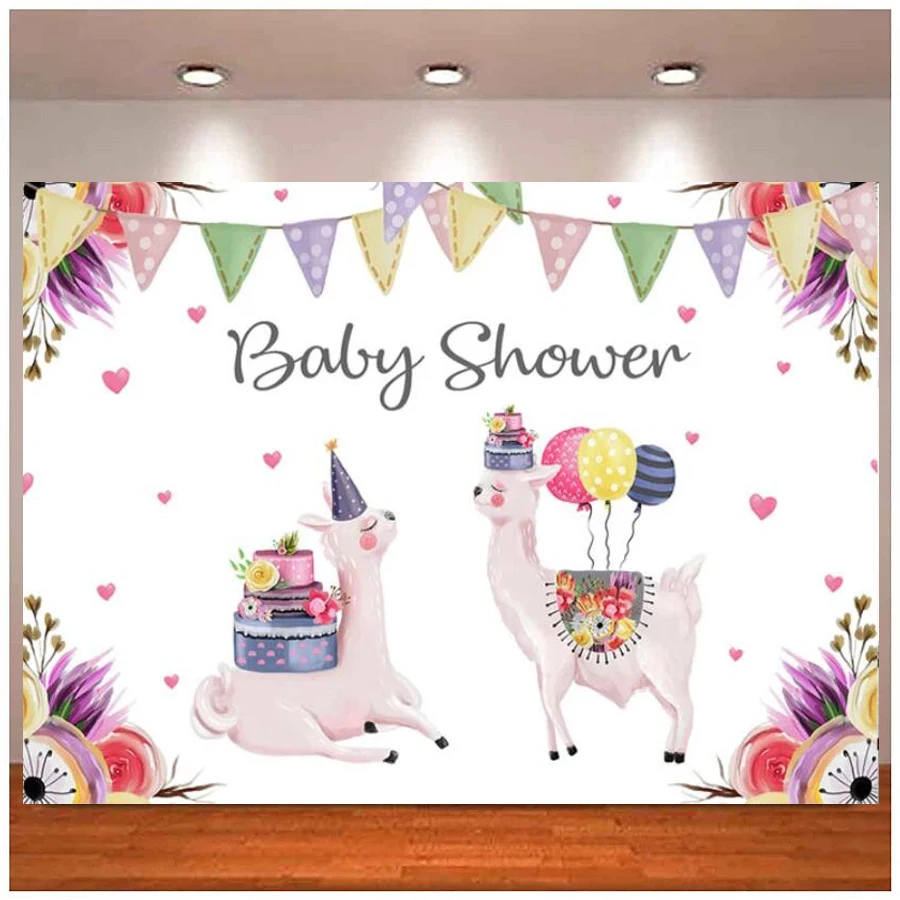 

Photography Backdrop Newborn Brown Alpaca Balloons Party Banner Decorations Background Poster Photo Studio Accessories