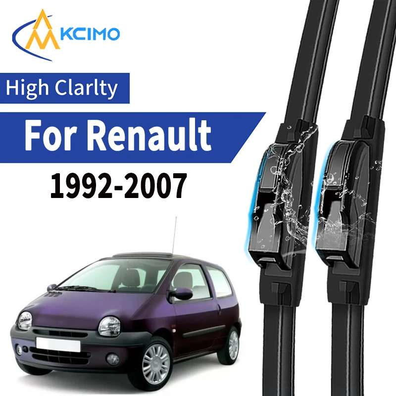 

2pcs Durable Silent Windscreen Wipers for Renault Twingo I 1992-2007 Rubber Wiper Blades Quiet All-Weather Car Accessories