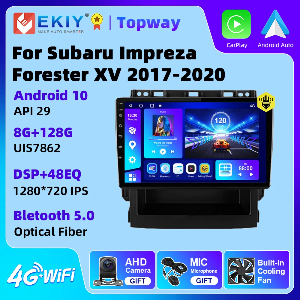 

EKIY Car Radio For Subaru Impreza Forester XV 2017 - 2020 Android Multimedia Video Player GPS BT Navigation Carplay No DVD