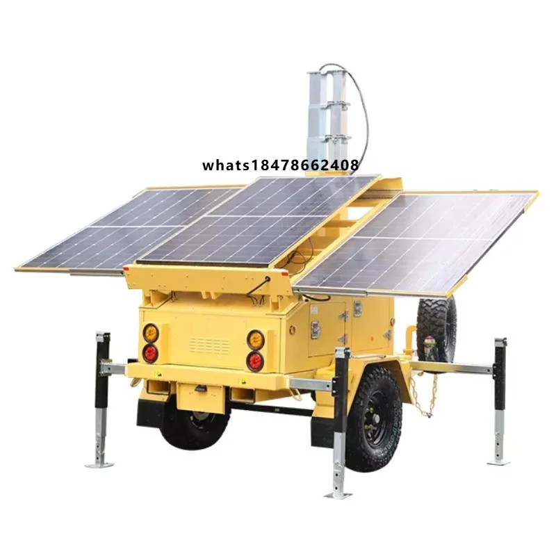 Solar generator 10kw mobile solar trailer solar monitoring trailer