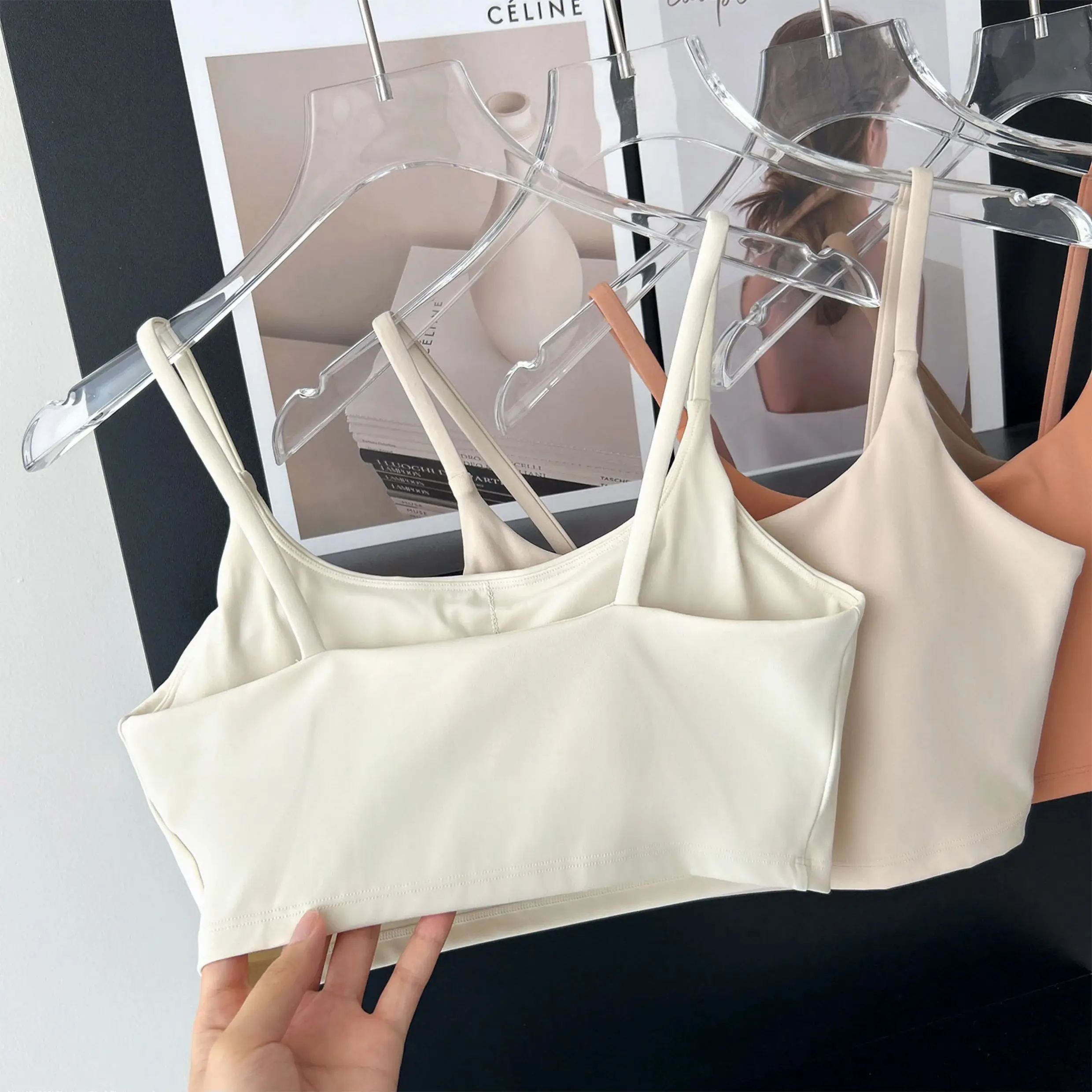 Women Sports Small Sling Vest Comfortable Breathable Quick Dry Gym Workout Running Pilates Outdoor Wear Yoga Vest Clothes Top