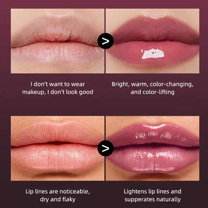 Temperature Color Change Lip Gloss Protects Lips Lip Oil Easy to Color Lip Glaze European American Style Moisturizes Lipstick