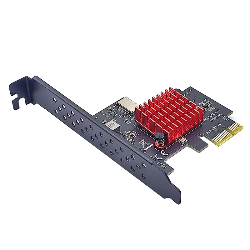 Imagem -03 - Adaptador Pcie Tipo-c Frontal Pci Express 3.0 x1 Usb 3.2 Tipo-e Riser A-key 10gbps Cartão de Expansão Novo