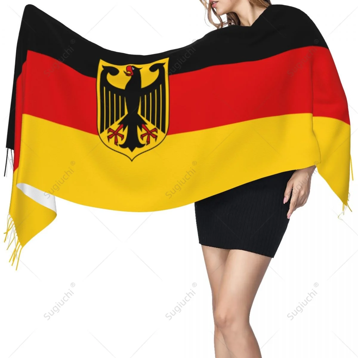 

Germany Emblem Flag Scarf Pashmina Warm Scarves Shawl Wrap Hijab Spring Winter Multifunction Unisex