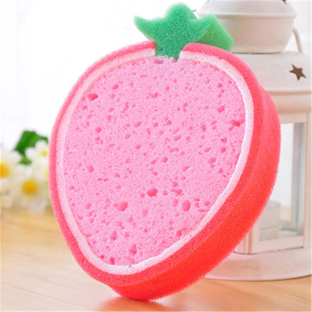 

Cute Fruit Sponge Cleaning Sponges Lovely Bath Tool Loofah Fruits Shaped Tools for