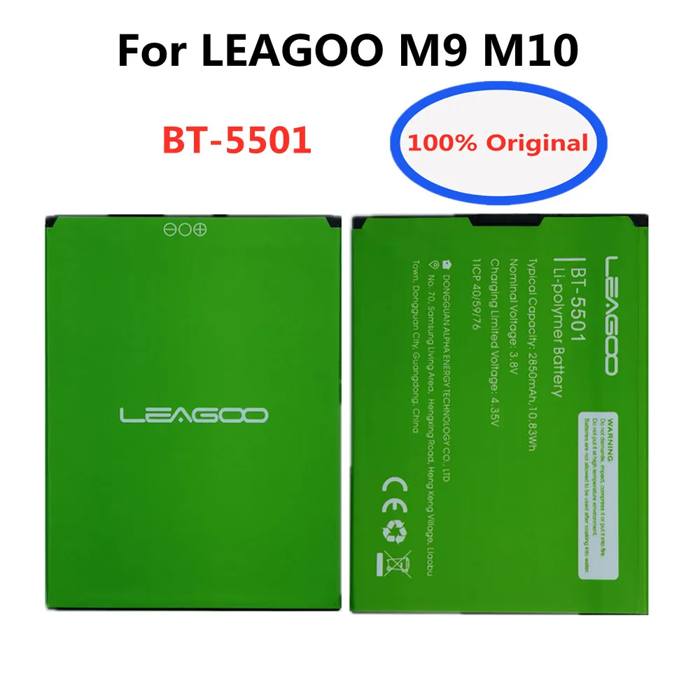 

New 100% Original 2850mAh BT-5501 Rechargable Battery For LEAGOO M9 M 9 M10 M 10 BT5501 Smart Mobile Phone Replacement Bateria