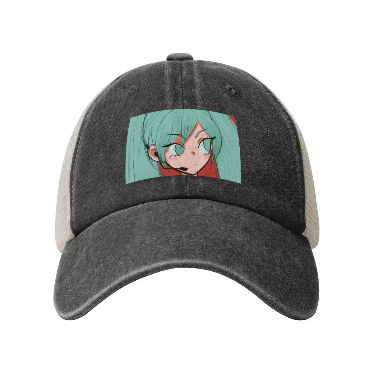 ...miku… Cowboy Mesh Baseball Cap hiking hat Hat Man Luxury For Women Men's