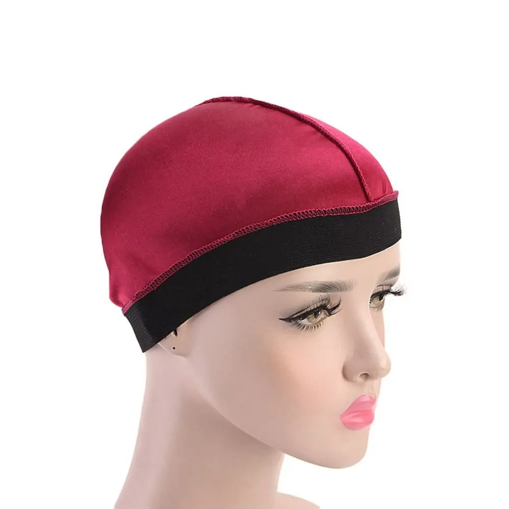 Bonnet Solid Color Men Durag Hats Elastic Breathable Wave Caps Polyester Multicolor Multicolor Durag Cap Men