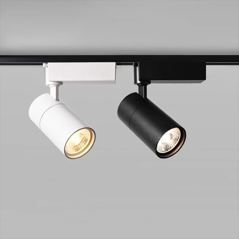 Easy Installation Commercial Ceiling Lamp CCT Selectable CRI98 30W 120V Adjustable 3 Wire COB LED Track Light