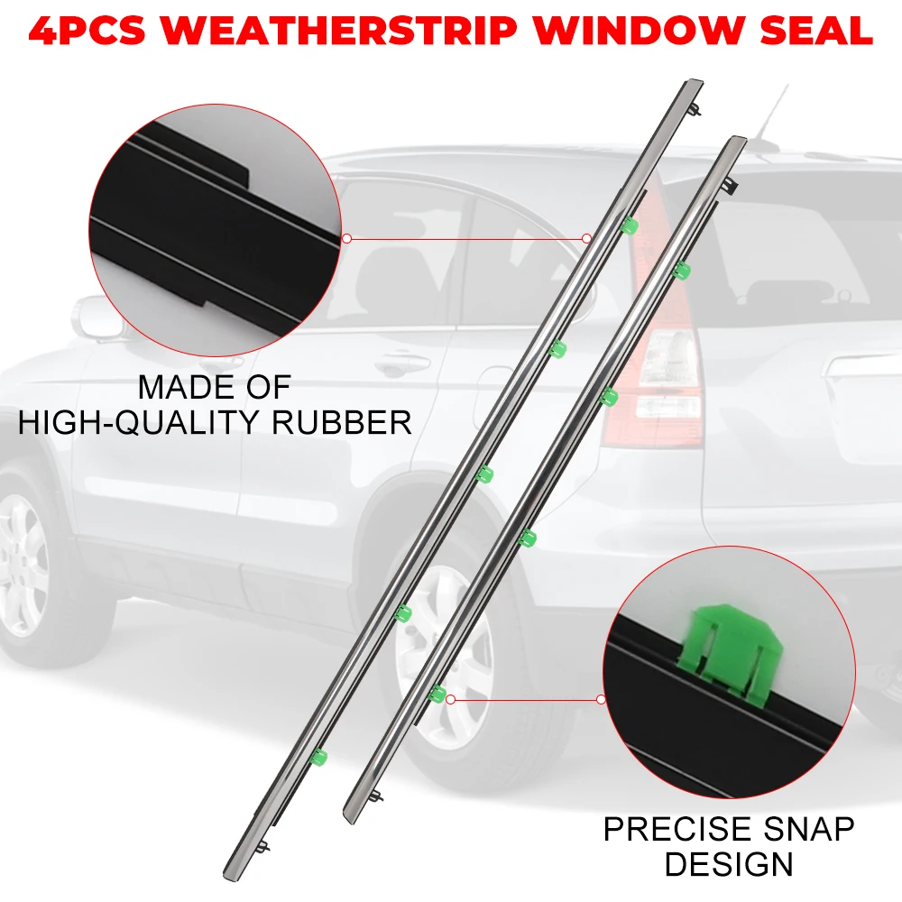 Pour Honda CRV CR-V 2007 2008 2009 2010 2011 Voiture Fenêtre Weatherstrips Porte Verre Fenêtre Bancs Bande Météo Moulage Garniture