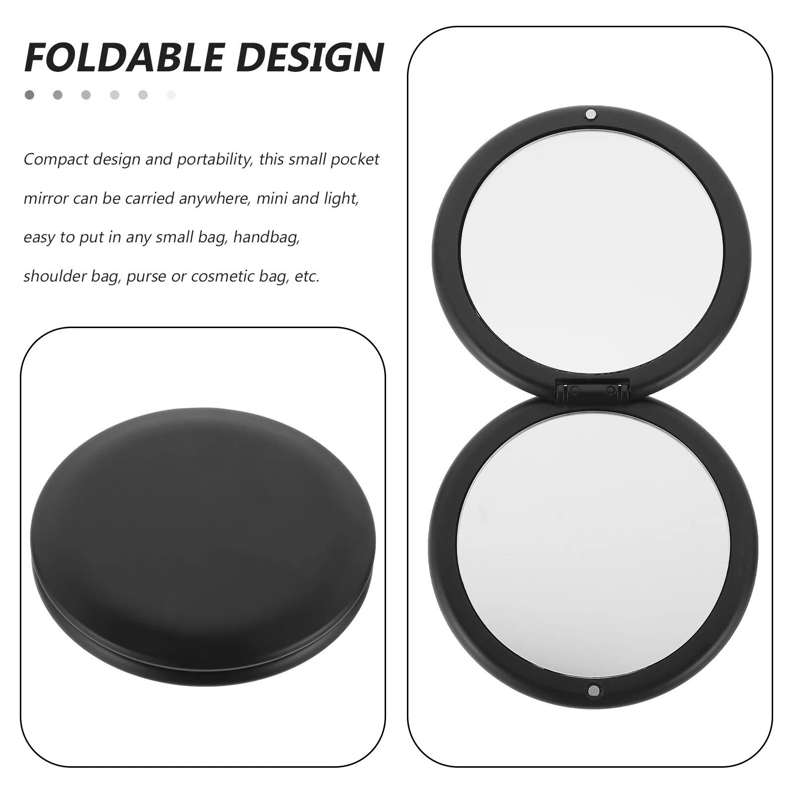 Espejo de bolsillo con aumento de doble cara 10X, pequeño espejo de maquillaje compacto para viajes, regalos de damas de honor, espejo de bolsillo pequeño,