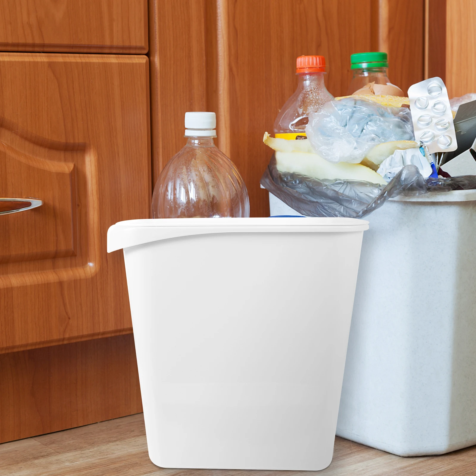 

Slim Trash Can Narrow Garbage Household Waste Basket Bedroom Bathroom Waste Paper Container Plastic Storage Bin Nordic Style