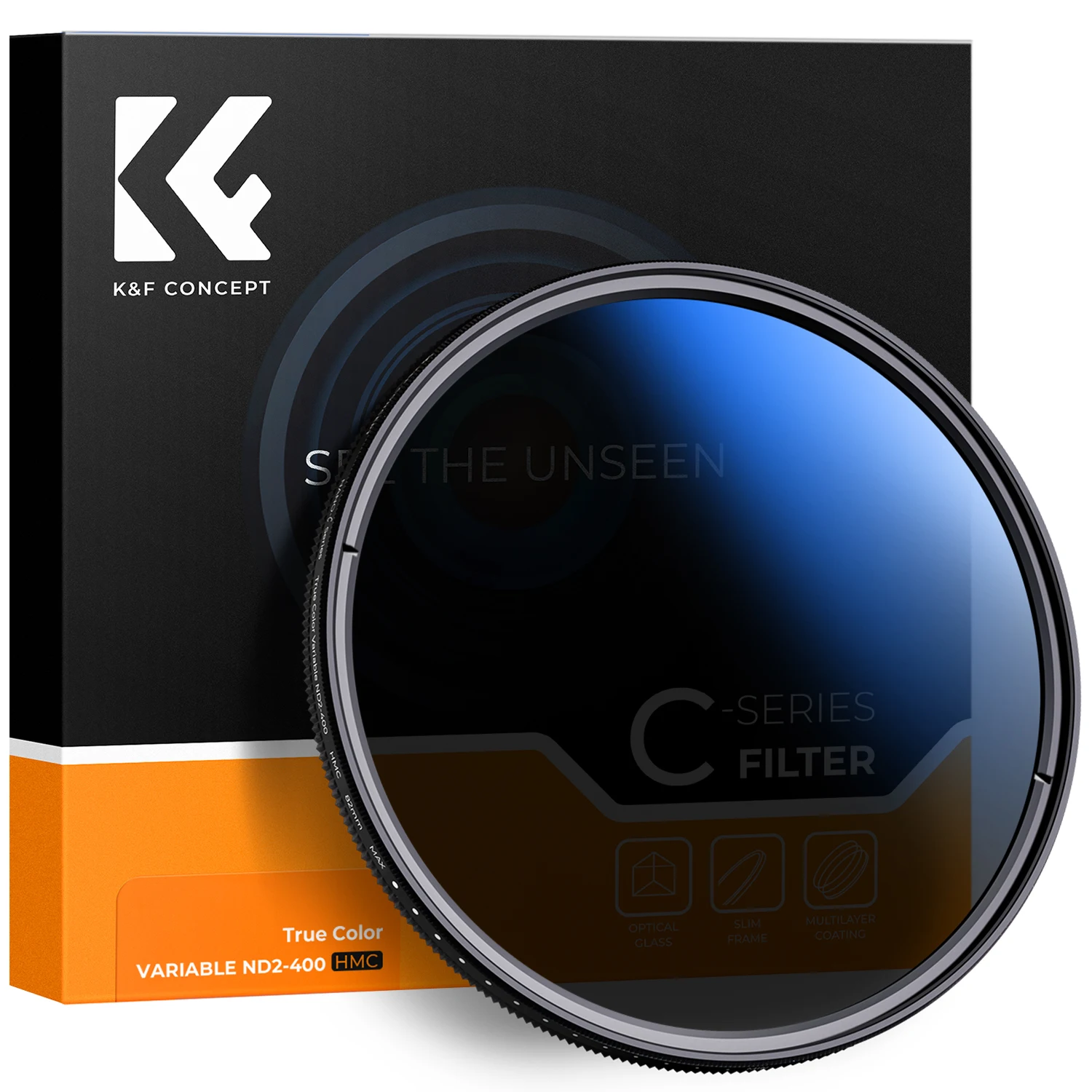 K&F Concept ND2-400 True Color C 67mm 82mm 77mm 82mm 58mm ND Netural Density Filter For Canon Nikon Sony Fuji Filtor Camera Lens