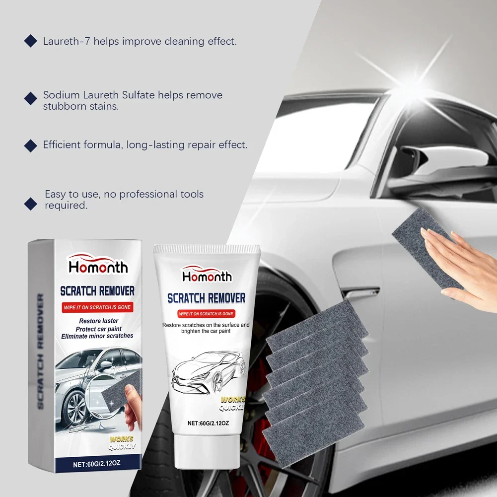 Car Scratch Repair Cream + Car Scratch Wipe Nano Cloth Car Scratch Repair Polishing Kit Auto Paint Care Polishing Cleaning Tool