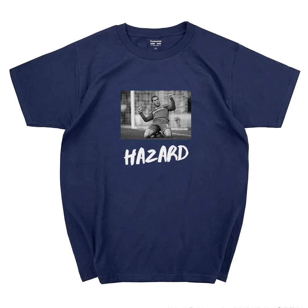 Belgian star Eden Hazard breathable handsome trend 100% cotton top short-sleeved T-shirt
