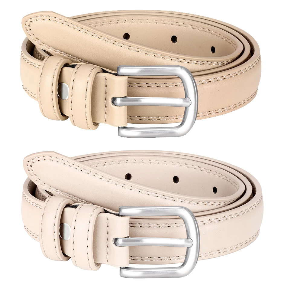 Maikun Pu Ledergürtel für Frauen Luxus weiblichen Gürtel dekorative einfache Taille Legierung Pin Schnalle Gürtel Drop Shipping – Detail 3