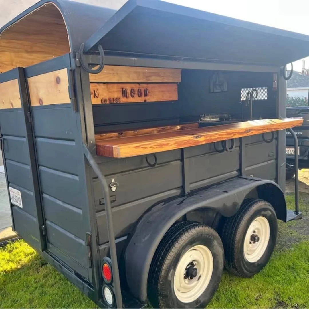 Mobile Food Truck Custom Size Grill Equipment Mobile Kitchen Van Fast Food Trailer Mobile Tacos Truck Coffee Carts