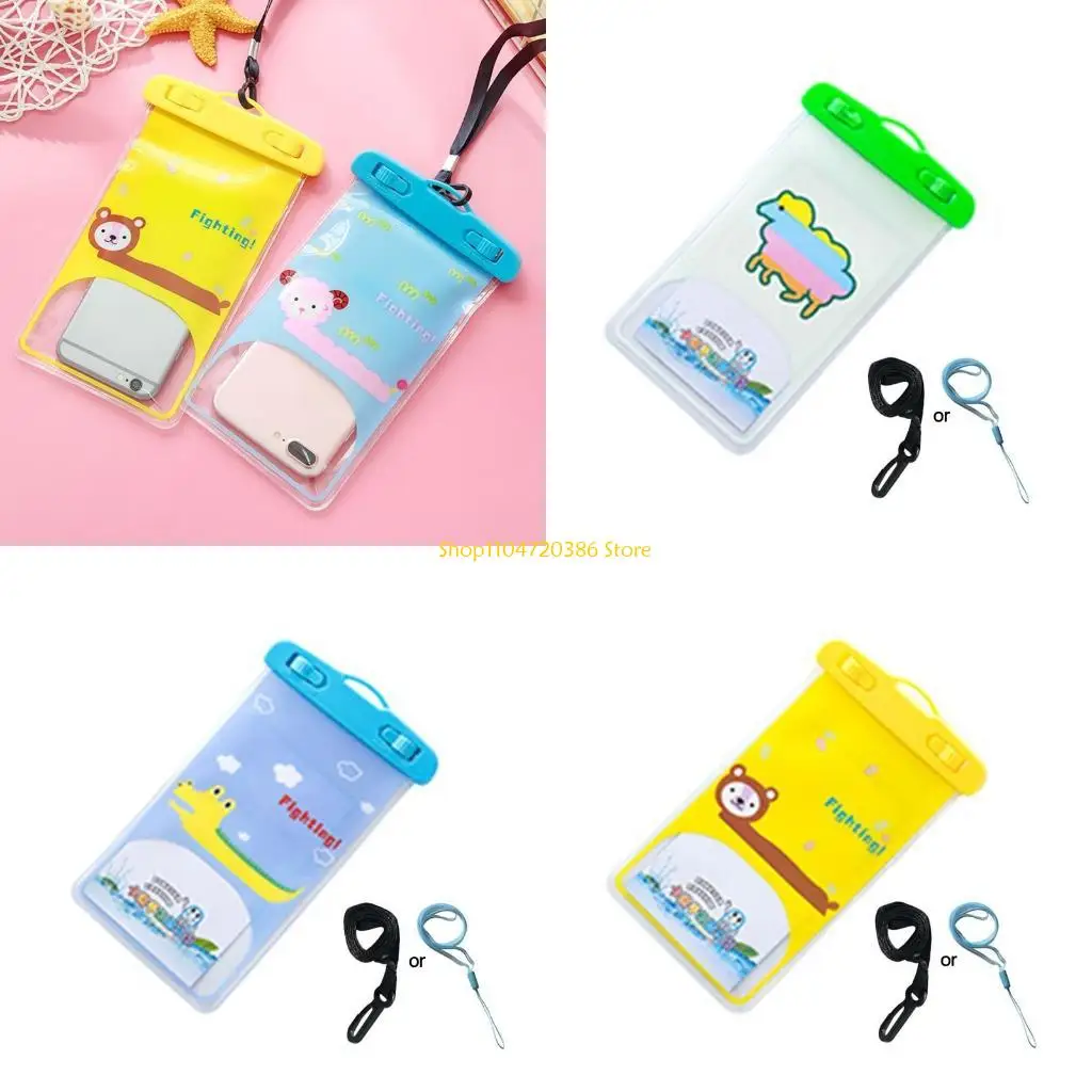 K0EA Cartoon Animal Waterproof Bag Phone Storage Bag Outdoor Swimming Diving Supplies