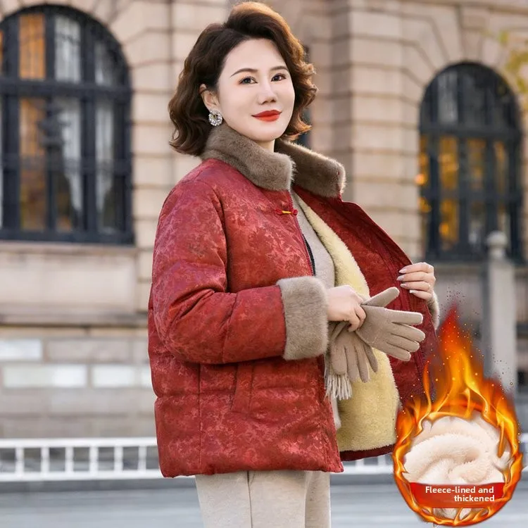 

Зимнее модное пальто 2026 года для женщин среднего и старшего возраста: новая утепленная хлопковая куртка на флисовой подкладке