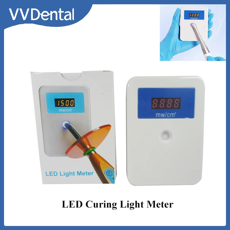 Dental Led Curing Light Meter WirelessLight Cure Power Curing TesterRadiometer Digital Display Testing UnitDental Instrument