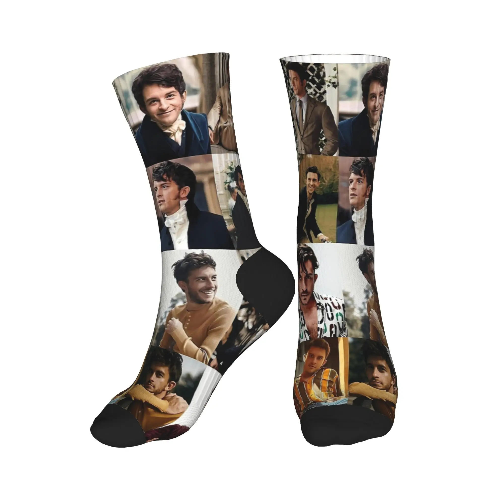 Jonthan Bailey Attore Collage Calzini Calze antiscivolo Calzini da ciclismo di qualità da uomo Calzini grafici novità invernali