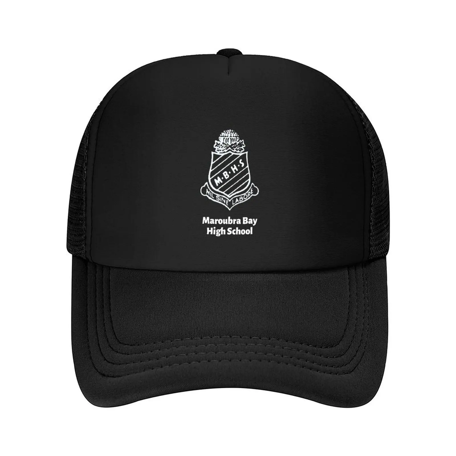 

MBHS WHITE ON BLACK BACKGROUND DESIGN Baseball Cap Thermal Visor Luxury Cap Vintage Golf Cap Men Hats Women's