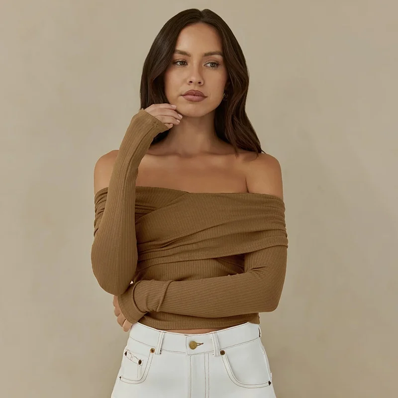 

Women's Autumn New Color One oulder ort Plea Tight Fit Ciwalk Pure Color Spring Faion ort Pants for Women