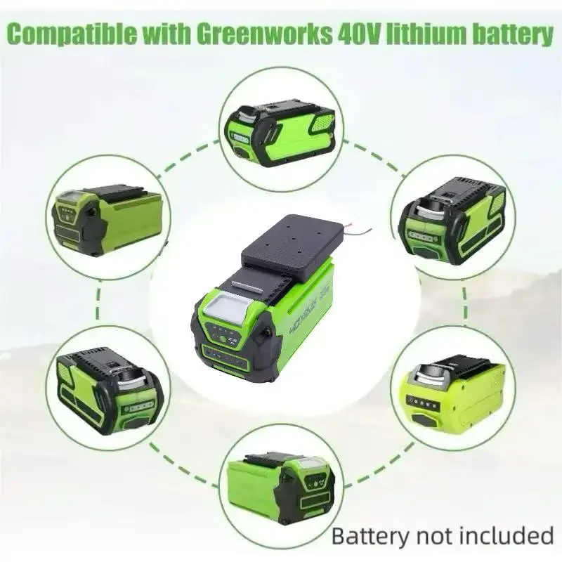 محول لبطارية ليثيوم Greenworks 40 فولت متوافقة مع محول إخراج الكابل لتقوم بها بنفسك بطارية 14AWG (لا تشمل البطارية)