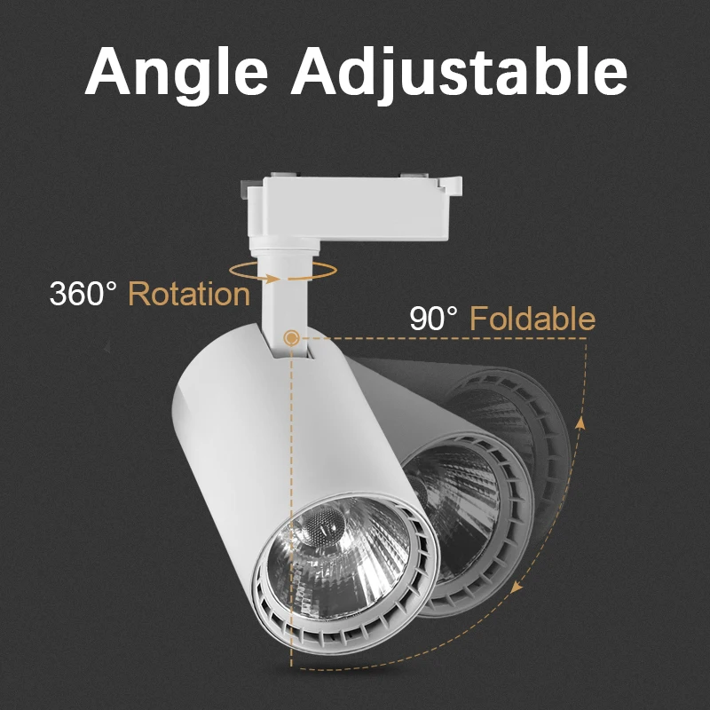 Complete Set Led Track Verlichtingssystemen 12/20/ 30/ 40W Cob Spot Armaturen Omvat T Track Lampen Voor Winkels Winkels Winkels