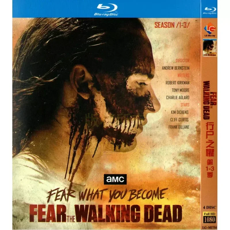 American Horror Thriller Sci Fi TV Series The Walking Dead Fear Season 1 to 7 BD Blu Ray High Definition 12 Discs