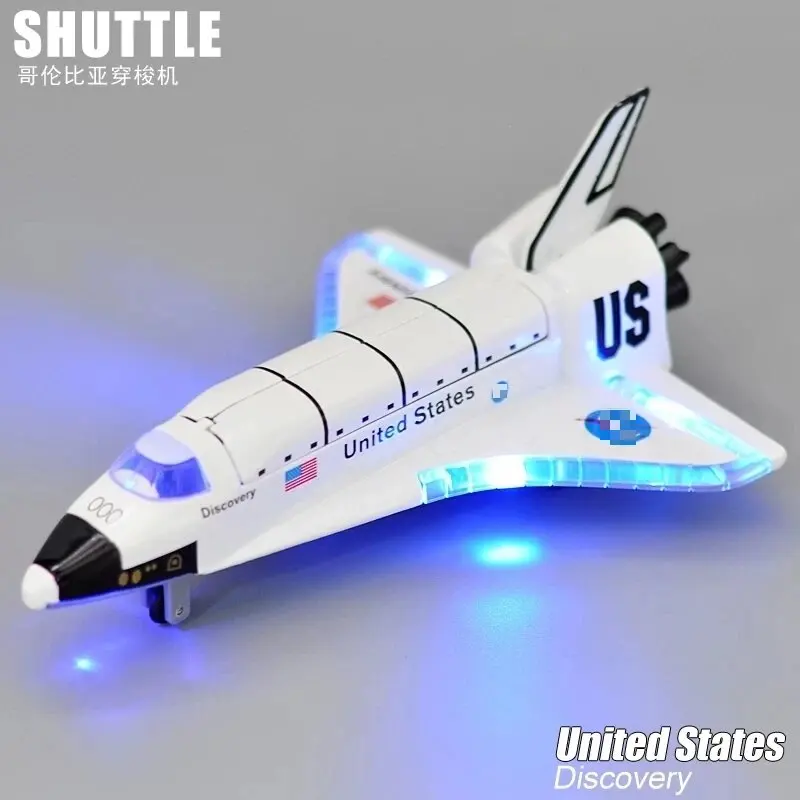 Mini Columbia OV-102 Space Shuttle Alloy Plane Diecast Model Toy Light And Sound Shuttles Simulation Collection Gifts Toys Kids