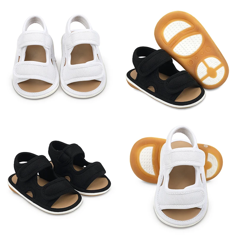 Sepatu sandal bayi laki-laki perempuan, Kasut panggilan bayi baru lahir, Anti Slip sol karet Anti slip