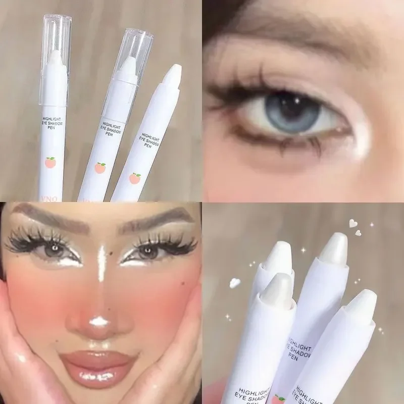 Pearly Eyeshadow Pen White Highlighter Pen Eyelid Under Crease Brightening Eyeliner Pencil Cosmetics