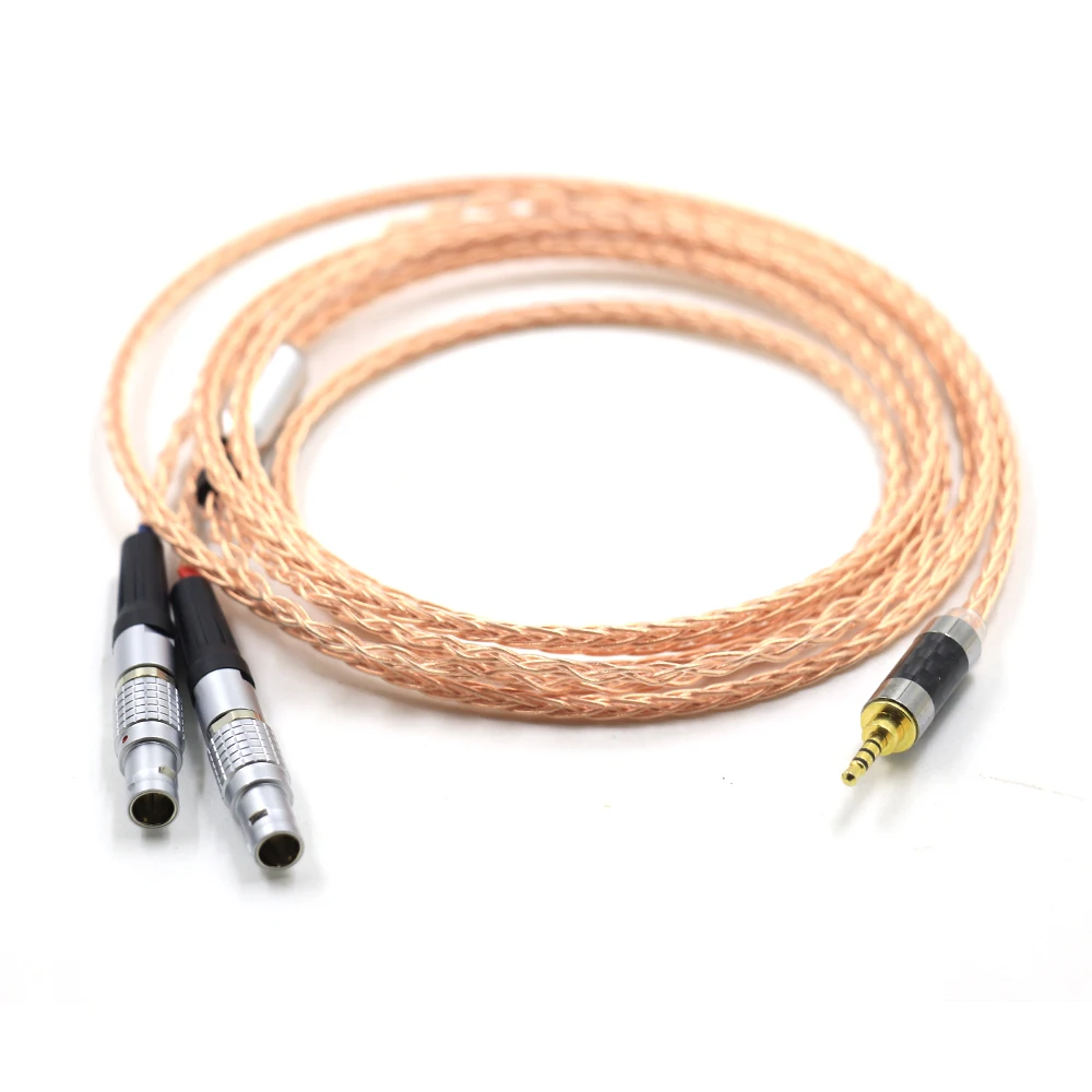 ไฮไฟ 7N เดี่ยวคริสตัลทองแดงบริสุทธิ์หูฟังอัพเกรดสายเคเบิลสําหรับโฟกัส Utopia ELEAR ชุดหูฟัง