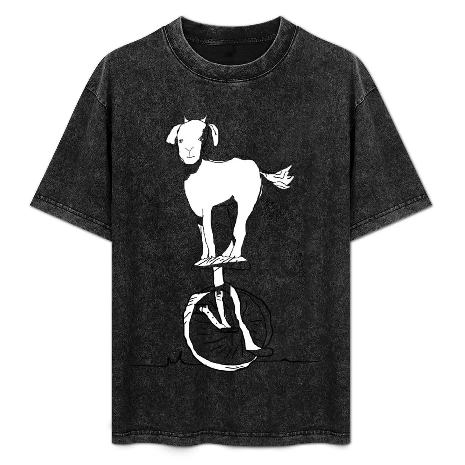 Goat On A Unicycle T-Shirt oversized customs shirts graphic mens graphic t-shirts funny