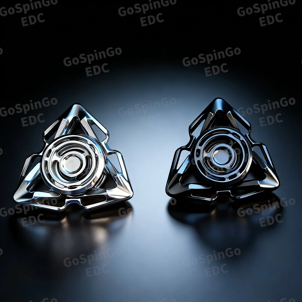 LQ EDC Ling Feng Fidget Spinner Edelstahl Titan Zirkonium Gyro Dreiblattiger Fidget Spinner Angstlinderung Gadgets