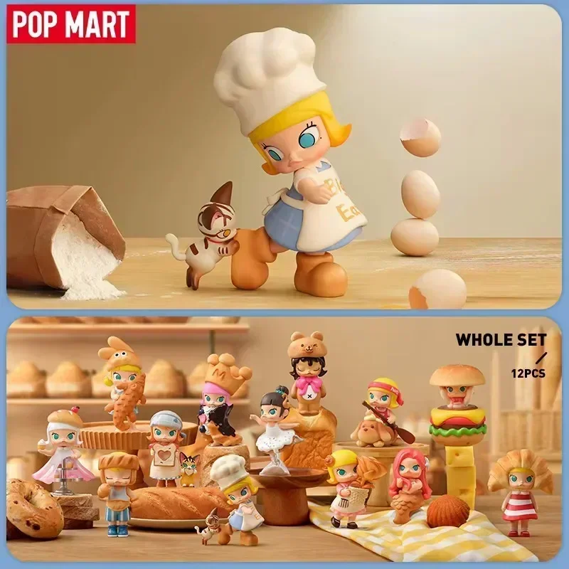 

POP MART MOLLY Carb-Lover Series Anime Action Figure Guess Bag Ornament Figurines Home Decor Desktop Dolls Model Gift