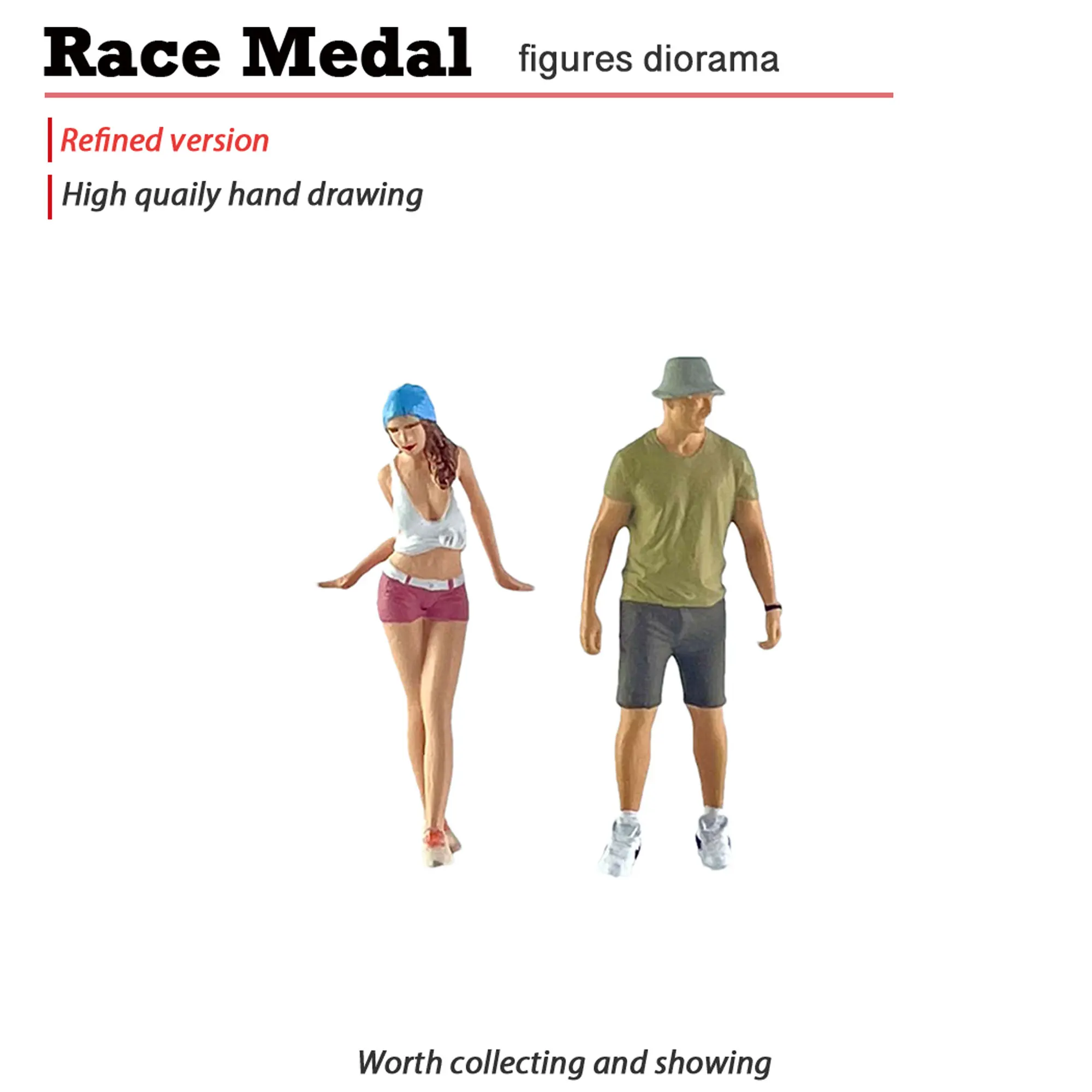

1/64 Mini Figure Fashion Dress up Scale model Fine model Car model Accessories Small sculpture Mini figure model Collection mode