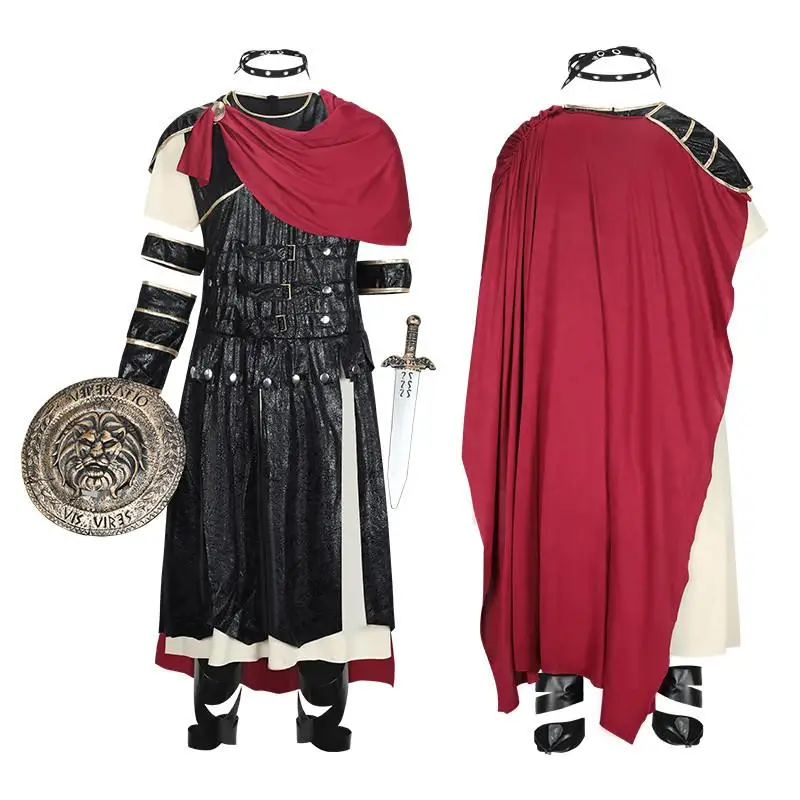 

New Halloween Costume Spartacus Gladiator Performance Clothes Roman Fighter Outfit Women's Ethnic Stage Clothing