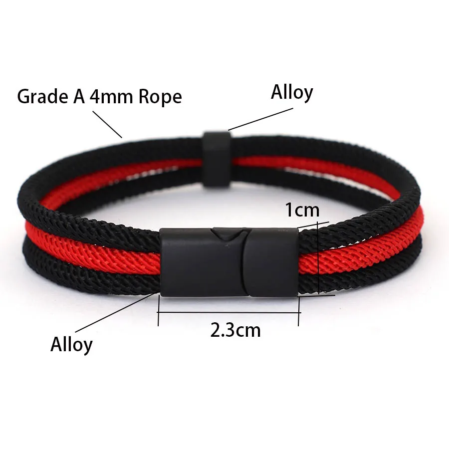 Novel Grade A Milan Rope Bracelet For Men Detachable Magnetic Buckle Outdoor Sports Camping Braslet Casual Accessories Pulseria