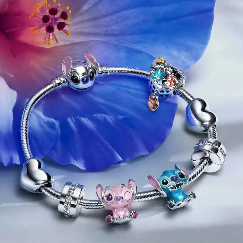 جديد ديزني ميكي ميني مطرز مارفل Lron رجل سحر بلاتا دي لي 925 الأصلي صالح سوار DIY بها بنفسك صنع المجوهرات هدية المرأة #3