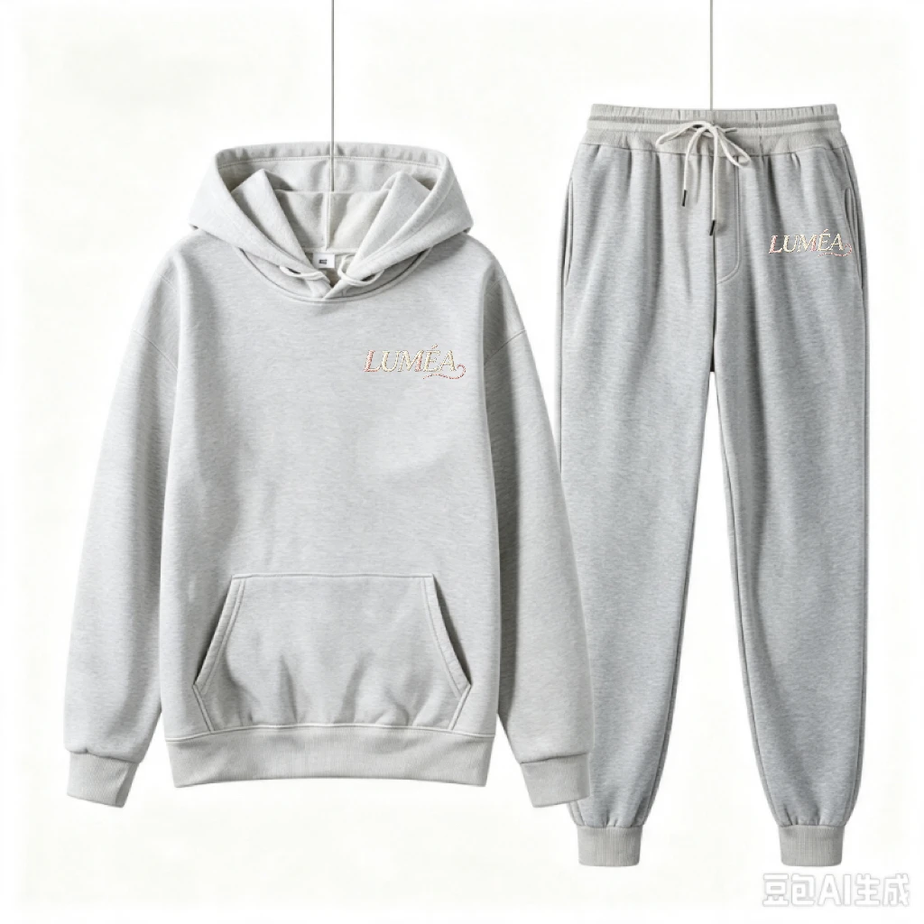 Autumn and Winter Women's Comfortable Printed Home Casual Suit Pullover Hooded Sweat Long Sleeve Top Pants Set view 6