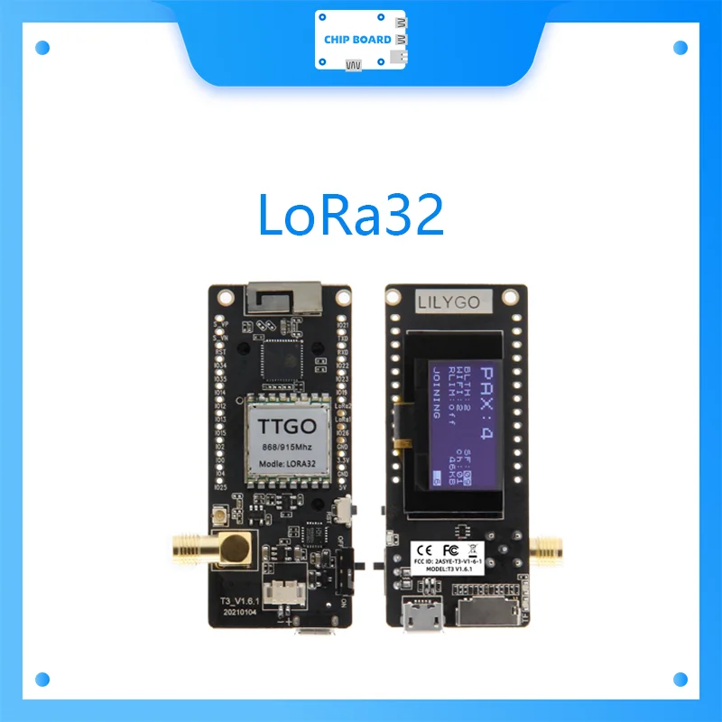 

LoRa32 V2.1_1.6 Version 433/868/915Mhz ESP32 LoRa OLED 0.96 Inch SD Card Bluetooth WIFI Wireless Module ESP-32 SMA