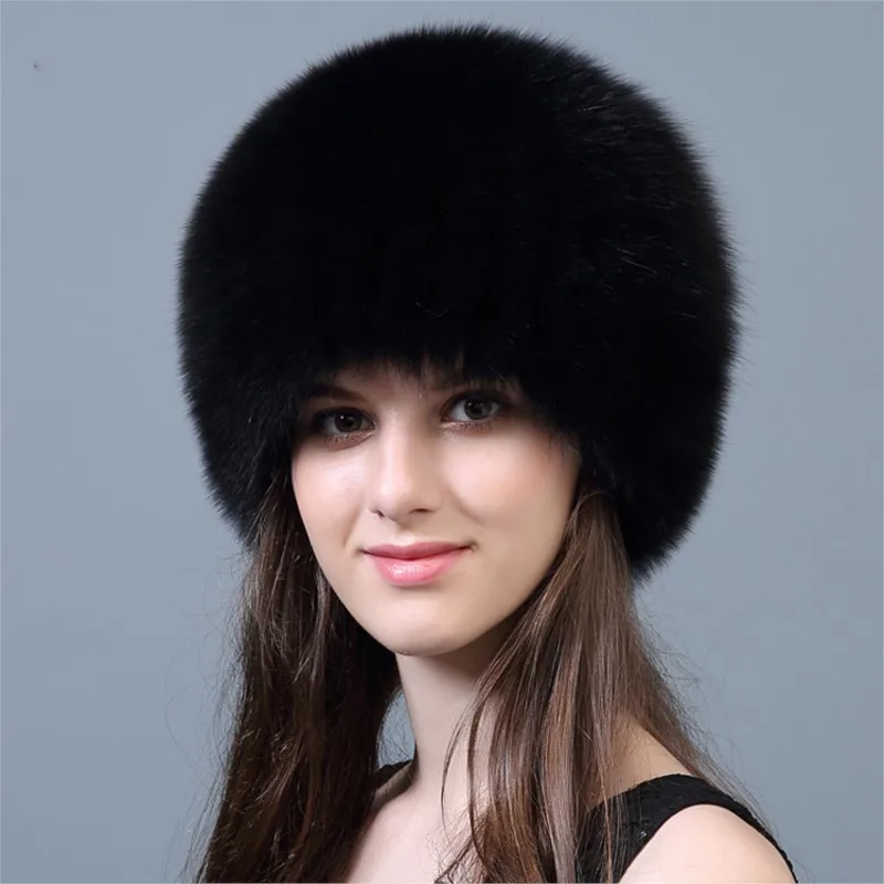 

New real fur leather ear-protection braided hat